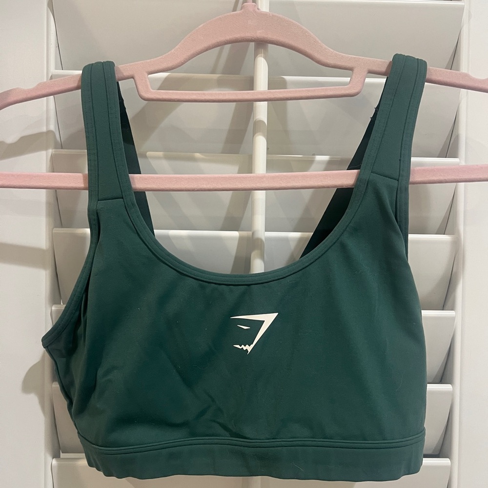 Gymshark Green Sports Bra with Wide Straps